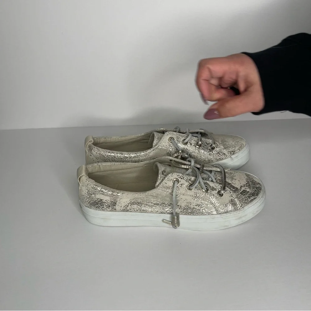 SPERRY Women's Metallic Leather Sneaker size 8 - Picture 5 of 8